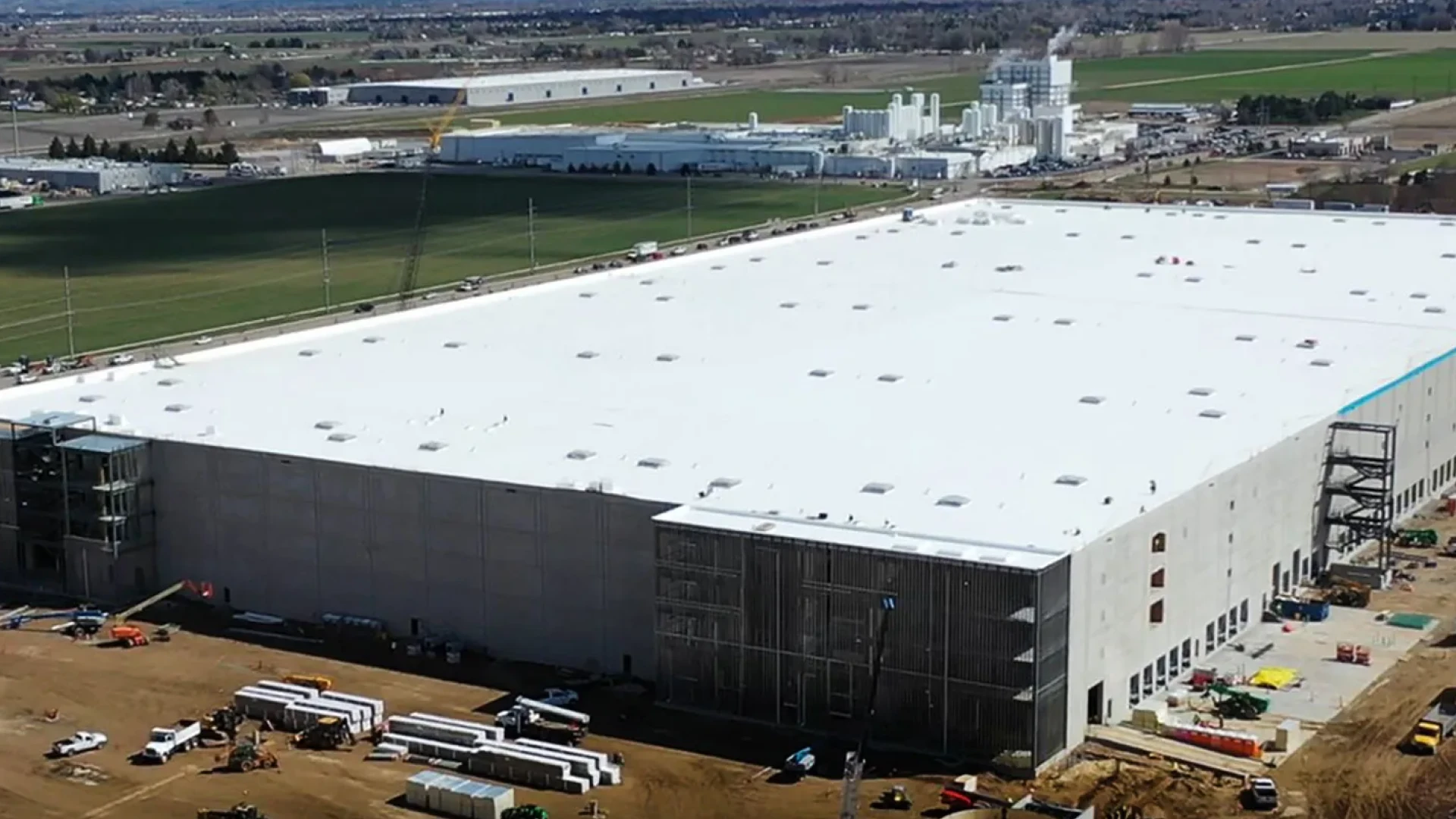 Commercial roofing system installed by ACP Roofing